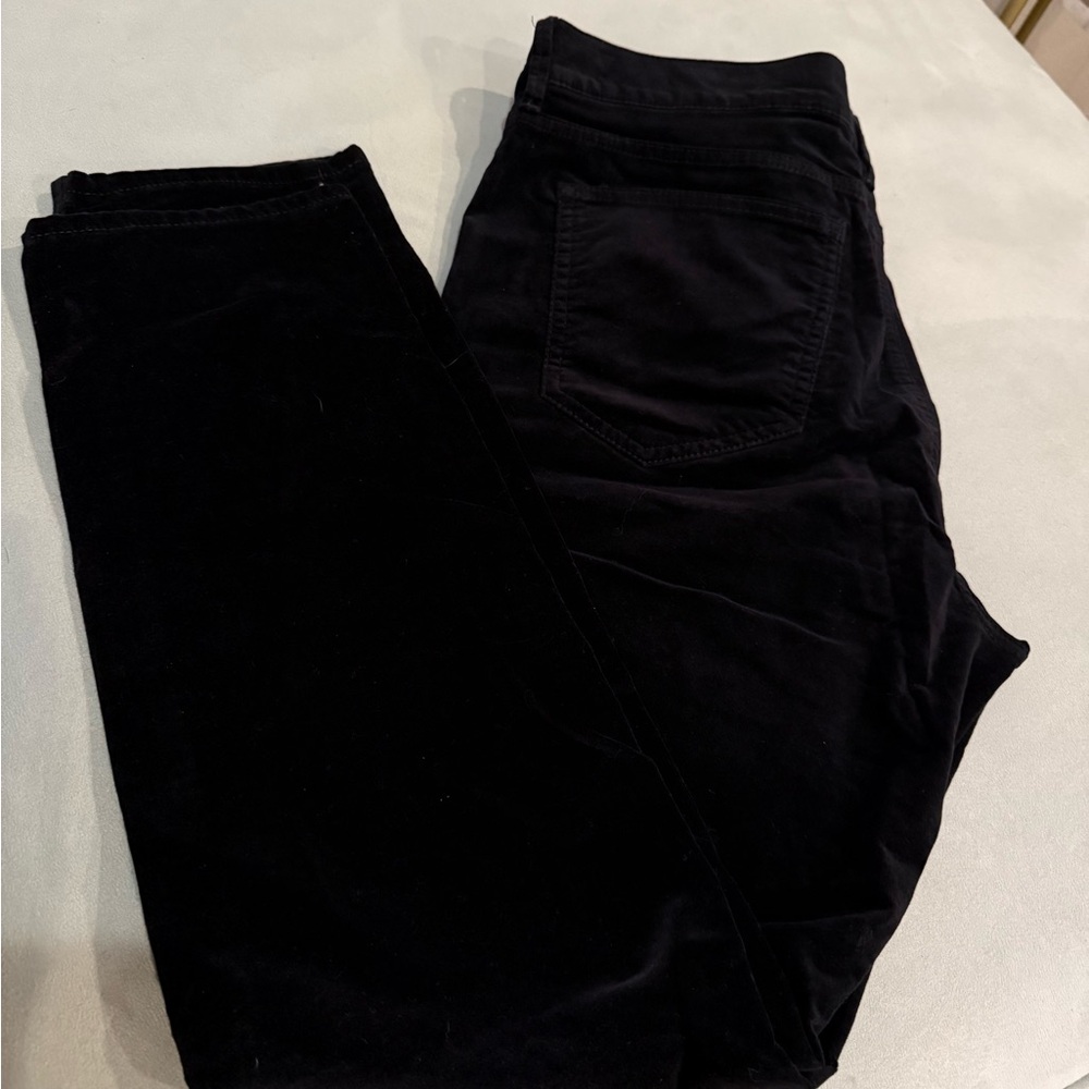 Ann Taylor Black Velvet Pants 14P